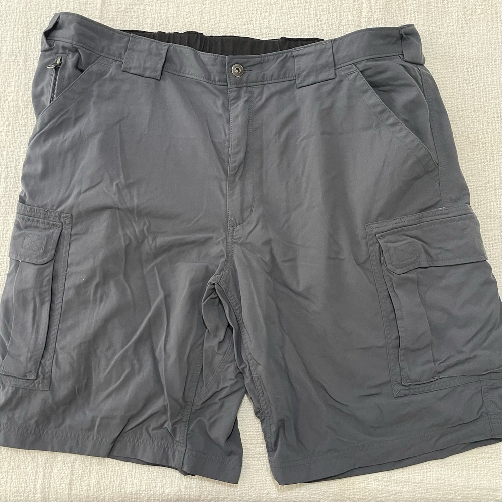 Duluth Trading‎ Co. Cargo Shorts Mens 2XL Gray Outdoor Stretch Nylon Heavyweight